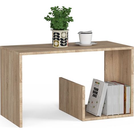 Mesa de centro AKORD PAUL Roble Sonoma 80 cm frente en color Roble Sonoma 80x40x45 cm (1/5)