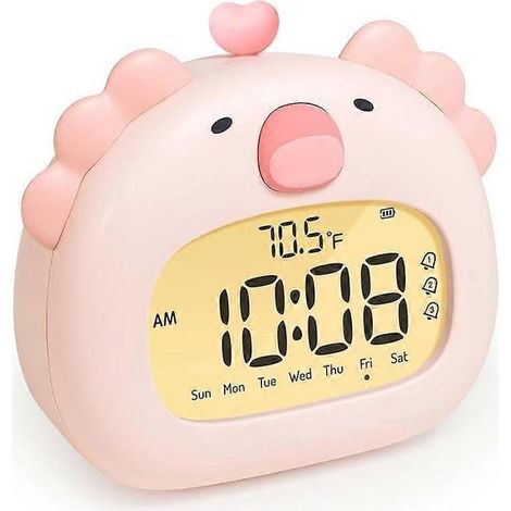 Réveil Axolotl pour enfants – Rechargeable, veilleuse à intensité variable, cadeau mignon et amusant pour garçons et filles, compatible avec le chargement USB (1/5)