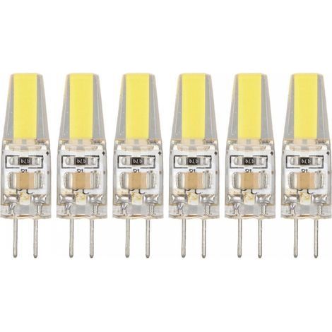 Lot de 6 ampoules LED G4 220 V 3 W, éclairage à 360 degrés, antireflet, pour plafond, lustres et paysages (lumière blanche) (1/5)
