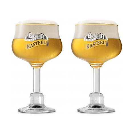 Lot de 2 verres Kasteel - Calices à bière belges 33 cl - Officiel