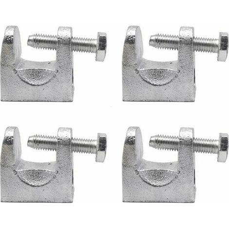 4 Pièces Pince Poutre,,Pinces Support Acier Galvanisé, Pince Poutrelle, Ouverture 25mm (1/5)