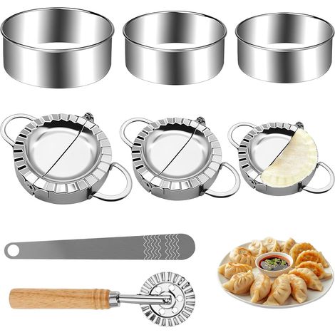 8 Pièces Ravioli Machine Moule à Dumplings Maker Acier Inoxydable Ustensiles de Cuisine Gyoza Accessoires de Cuisine Ravioli Cutter Convient pour Wraps Tartes Boulettes Gyozas