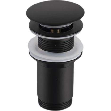 Balneo Bonde clic-clac sans trop-plein, pour lavabo, finition noir, laiton (1/5)