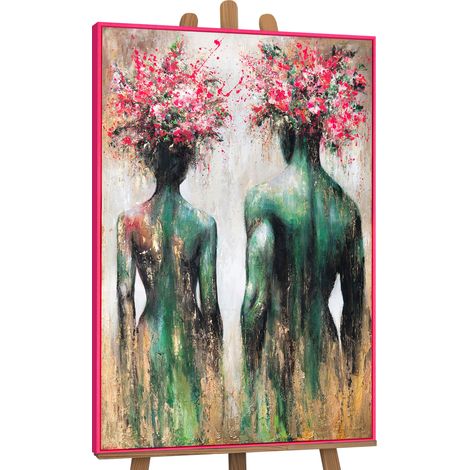 Gemälde Blüte der Seelen Rahmen Pink 120x80 cm (1/5)