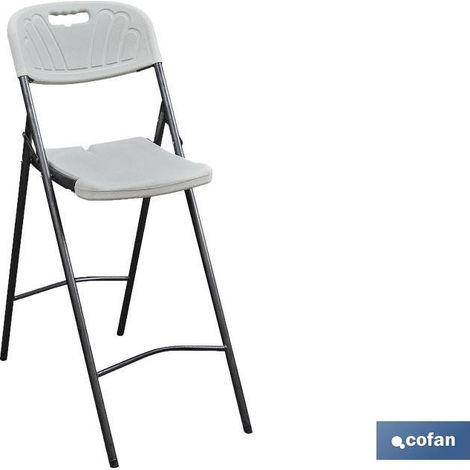 SILLA ALTA PLEGABLE BLANCA 57x44x109cm - Pack de 2 Sillas (1/4)