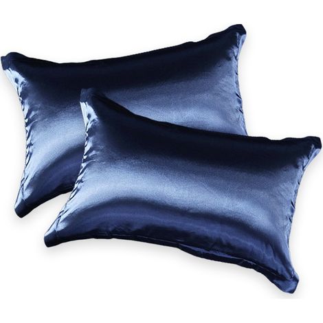 Taie D Oreiller Satin - 48 x 74 cm - Fermeture Enveloppe Hotel - Pour Cheveux Et Peau - Lot De 2 (1/5)