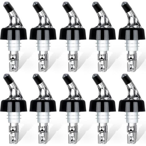 4 Bec verseur automatique, doseur 30 ml, plastique, système à billes, pour bouteilles d'alcool et cocktails