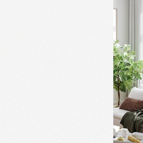 Brise-vue fenêtre électrostatique 44,5x200cm sans colle opaque lumineux, pose simple repositionnable anti-chaleur anti-UV adapté locataires bureaux (1/5)