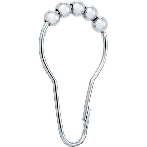 Duschvorhangringe, 12er-Set, verchromt