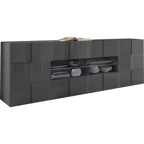 DOMO - madia di design moderno 2 ante e 4 cassetti (1/2)