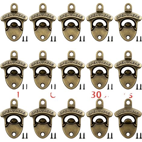 Set di cavatappi, in lega di zinco resistente, design retrò, blu bronzo, 15 pezzi (1/2)