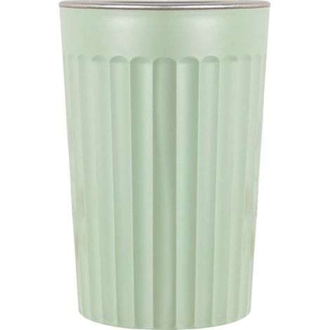 Wiederverwendbarer Zahnbürstenbecher für das Badezimmer: 350 ml grüner Mundwasserbecher – ideal für Reisen, Büro und Schule