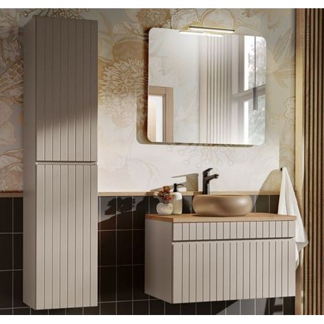 Ensemble meuble vasque + 3 éléments - 80 cm - Emblematic Cashmere - Livraison gratuite