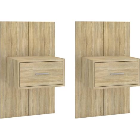 Maison Exclusive - Wand-Nachttische 2 Stk. Sonoma-Eiche