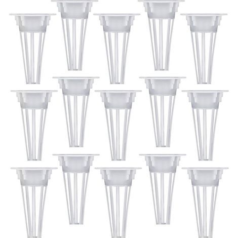 50 Pièces Pot Panier Hydroponique, Hydroponie Ensembles de Panier Plante Bassin de Remplacement, sans Sol Panier de Culture en Plastique pour la Culture Hydroponique des Plantes (Blanc) (1/5)