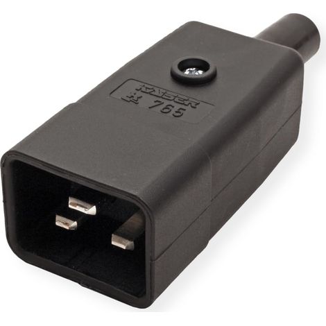 Bachmann IEC C20 conector de corriente negro 16A 250V