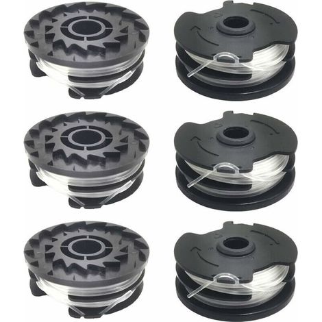 Lot de 6 bobines de fil de rechange pour coupe-bordure LIDL Parkside PRTA 20-Li A1, B2, C3, PRT 550 A1, A3, PRT 300 A1