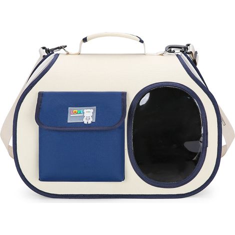 Zaino trasportino per cani e gatti, borsa da viaggio - Blu