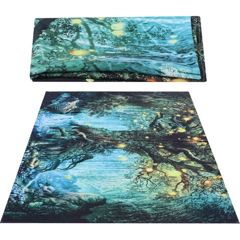Wandteppich mit Waldmotiv, Stranddecke, Heimdekoration, Hintergrundkunst, 230 x 180 cm (1/5)