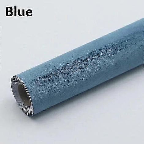 Tissu suédé auto-adhésif en cuir, autocollant en tissu à texture veloutée, tissu adhésif pour la modification intérieure de voiture (bleu 40x150cm) (1/5)