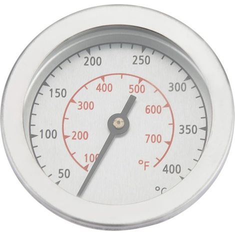 Thermomètre à cadran analogique pour BBQ, double échelle de 100 à 700°F, jauge de température précise pour grill. (1/5)