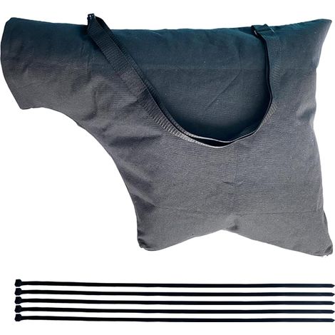 Aspirateur à Sac souffleur de Feuilles avec Fermeture éclair et bandoulière, Sac d'aspirateur de Rechange pour souffleur à Feuilles pour rateau et souffleur à Feuilles(Black) (1/5)