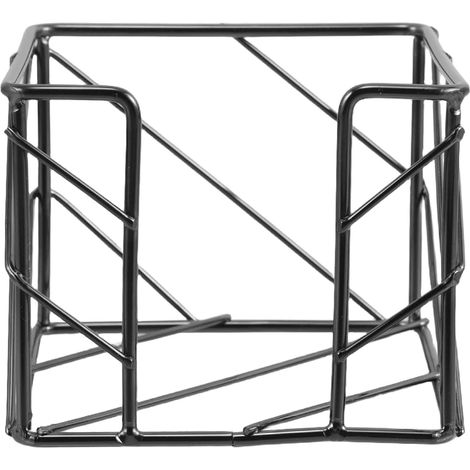 Organisateur de Bureau Forme Carrée Noir Design Créatif Ajouré, Grosse Capacité Rangement Polyvalent et Élégant pour Bureau et Espace D'étude (1/5)