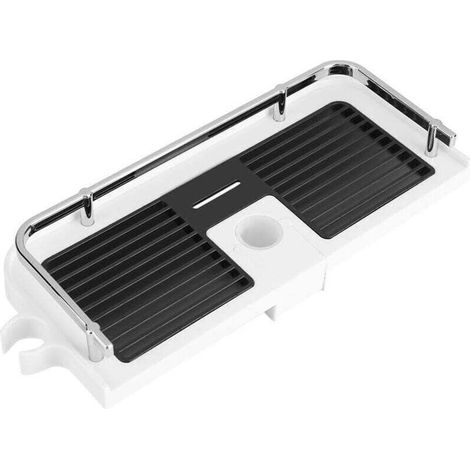 UlisemEtagère de Douche Réglable Télescopique Tiges de Douche Serviteurs de Douche Organiseur de Salle de Bain Porte Savon Etagère Rangement Cuisine (1/4)