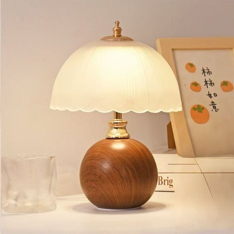 Lampe de table champignon de style crème, lumière USB tricolore + gradation continue, veilleuse d'ambiance pour table de chevet de chambre à coucher (1/5)
