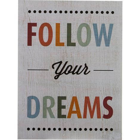 Premier Housewares Follow Your Dreams Wall Plaque