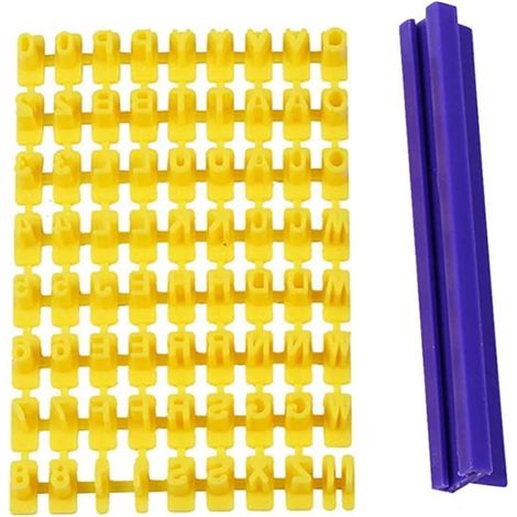 72 Pieces Biscuit Embosser - Letters Numbers and Patterns for Cakes, Fondant and Sugar Paste - DIY Cutting and Printing Tool (1/5)