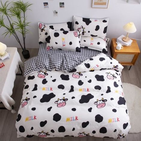 Ensemble De Literie 2 Personnes Housse De Couette Enfant Fille 220X240cm, 4 Pièces Imprimé Parure De Lit en Microfibre,Style a (1/3)