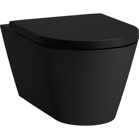 Laufen Kartell - Inodoro suspendido, Rimless, negro mate H8213317160001 (1/5)