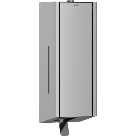 Distributeur de savon mousse KWC, EXOS, acier inoxydable, en saillie, 120x358x120 mm (1/2)