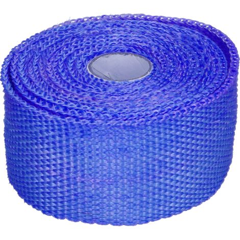 Ruban d'isolation thermique 5m en fibre de verre, acier allié, 6 colliers métalliques, pour pots d'échappement auto et moto, bleu (1/5)