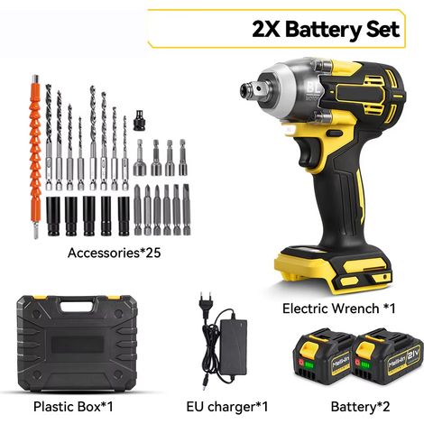 Ensemble électroportatif 3 en 1 – Sans brosse – Compatible Makita – 2 batteries – Configuration B (1/5)