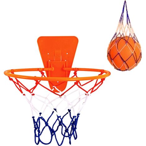 Aro de baloncesto con red - Deportes al aire libre - Aro de baloncesto para interiores y exteriores - Aro de baloncesto de pared para puerta - Aro de baloncesto para interiores (1/5)