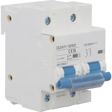 Disjoncteur 10KA 2P Interrupteur Sectionneur DC Professionnel pour Installation Solaire Photovoltaïque 500V DC D100 100A (1/5)
