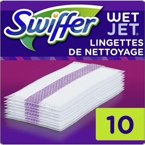 Swiffer WetJet Balai Spray Recharges 10 Lingettes pour Tous Types De Sols-10 unité (Lot de 1) (1/5)