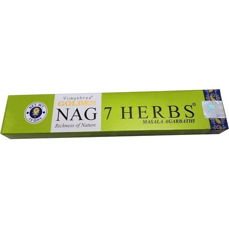 Räucherstäbchen Golden Nag 7 Herbs 15gr Gewürze 1 Packung (1/4)