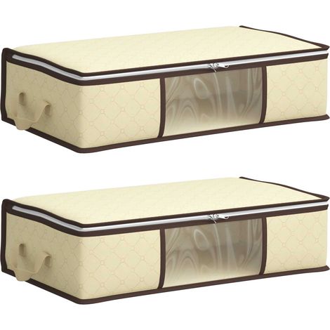 vidaXL Caja de almacenamiento con ventana lateral transparente 2 uds. (1/2)