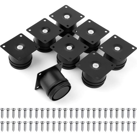 8 patas para muebles, patas ajustables de 50 mm con 48 tornillos, patas de cama universales ajustables, altura ajustable de 0 a 15 mm, patas para sillas y mesas.