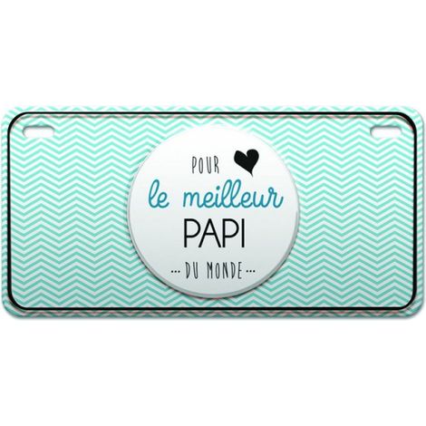 Magnet Pour le meilleur Papi du monde en Métal (1/2)