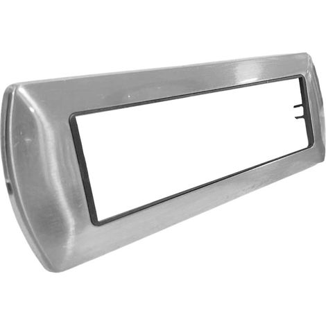 Placchetta per interruttore in metallo a 7 posti argento lucido cassetta 507 compatibile con living international supporto cover (1/2)