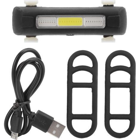 Feu arrière vélo LED rechargeable USB étanche lumière sécurité cyclisme stop rouge (1/5)