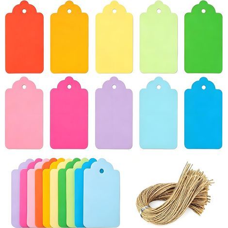 200 Pièces Etiquette Cadeau, Étiquettes de Noël en Papier Kraft, étiquettes cadeaux de Noël pour Bricolage Emballage Cadeau de Noël, Mariage (1/4)