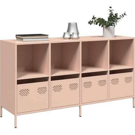 Buffet rose en acier laminé à froid avec tiroirs et compartiments 135 x 39 x 73,5 cm - PANGIVO (1/5)