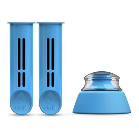 Filtre pour bouteille Dafi, bleu, 2 pièces + bouchon (1/2)