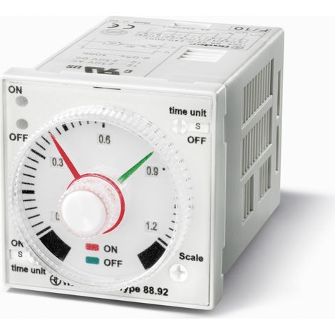 Tempo asymérique 48x48  fonction LI multitension 2RT 8A 12-240V AC/DC Octal 392998 FINDER 889202400001
