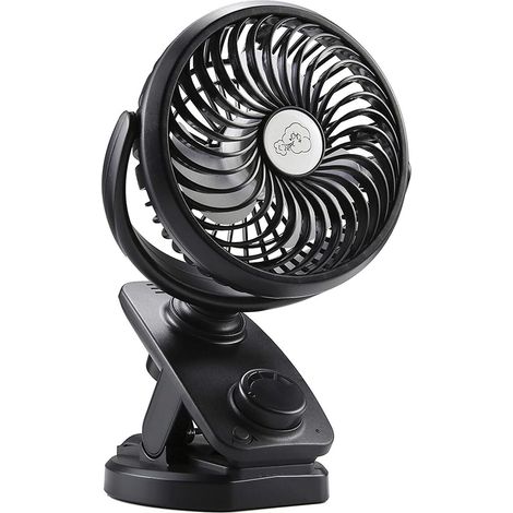 Ventilateur de Batterie à Pile,Ventilateur USB d'Oscillation Avec 4000mAH Batterie Rechargeable,Mini Ventilateur Portatif pour poussette, voiture, gymnase, bureau, extérieur, voyage, camping